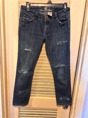 !it jeans Women’s Ripped Dark Blue Skinny Jeans